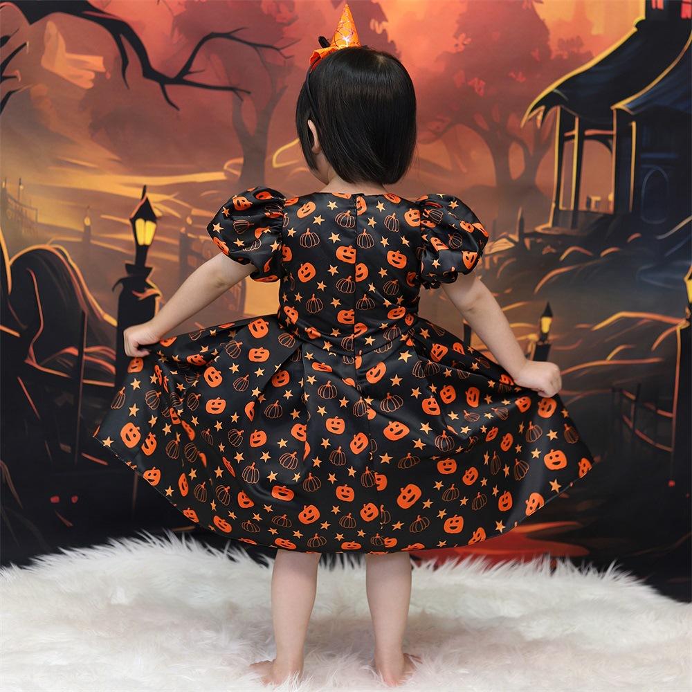 Halloween Dresses Flower Girls Prom Dress Toddler Baptism 1st Birthday Dress Baby Girl Clothes Princess Wedding Party Kids Costume