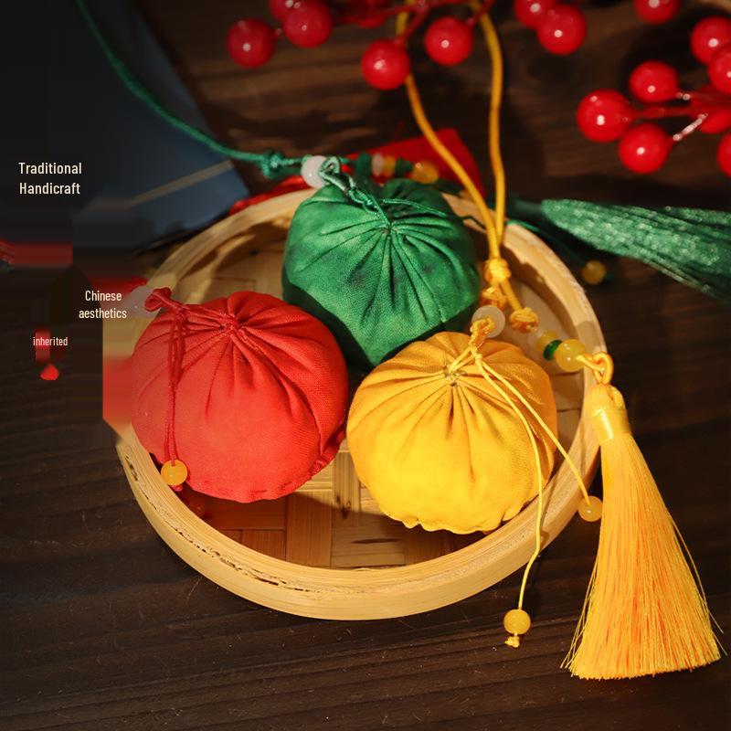DIY Dragon Boat Festival Lotus Pod Sachet: Handmade Embroidered Mugwort Perfume Pouch Pendant