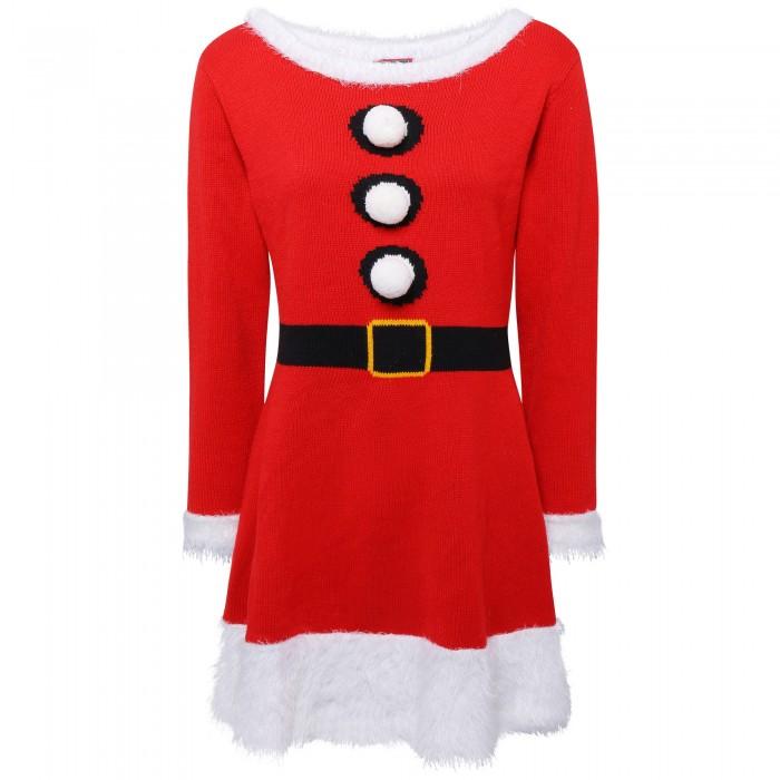 Christmas Shop Strikket kjole for kvinner