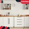 KOTARBAU® Kitchen Furniture Handle Classic Modern Oblong Long Matte Black 221 MM Spacing 192 MM Set of 6