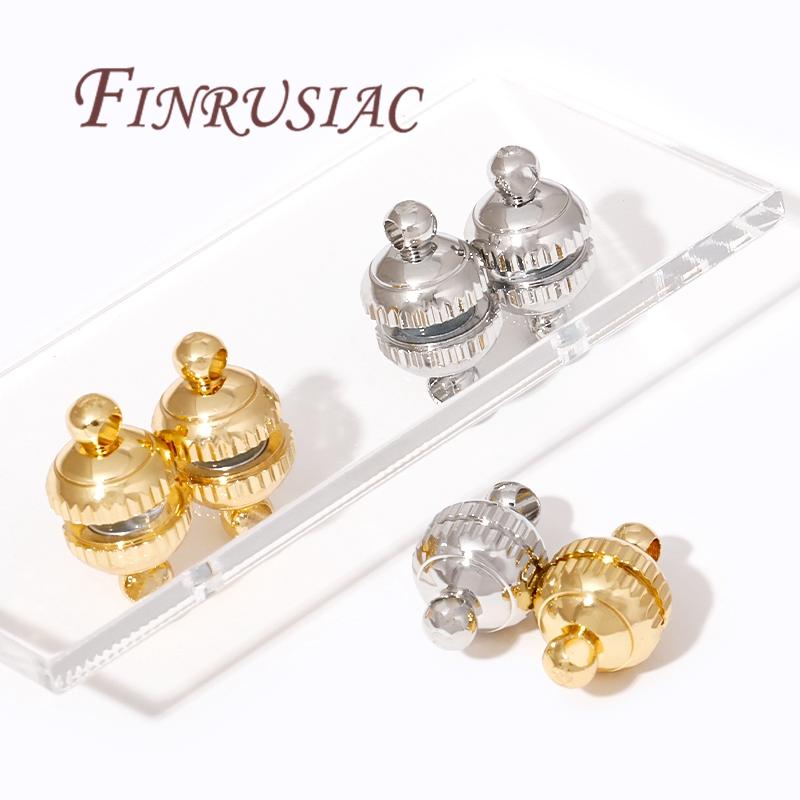 18K Gold Plated Magnetic Fasteners,Magnetic Clasps For Bracelets Accessories,DIY Necklace Clasp Connectors Jewelry Making