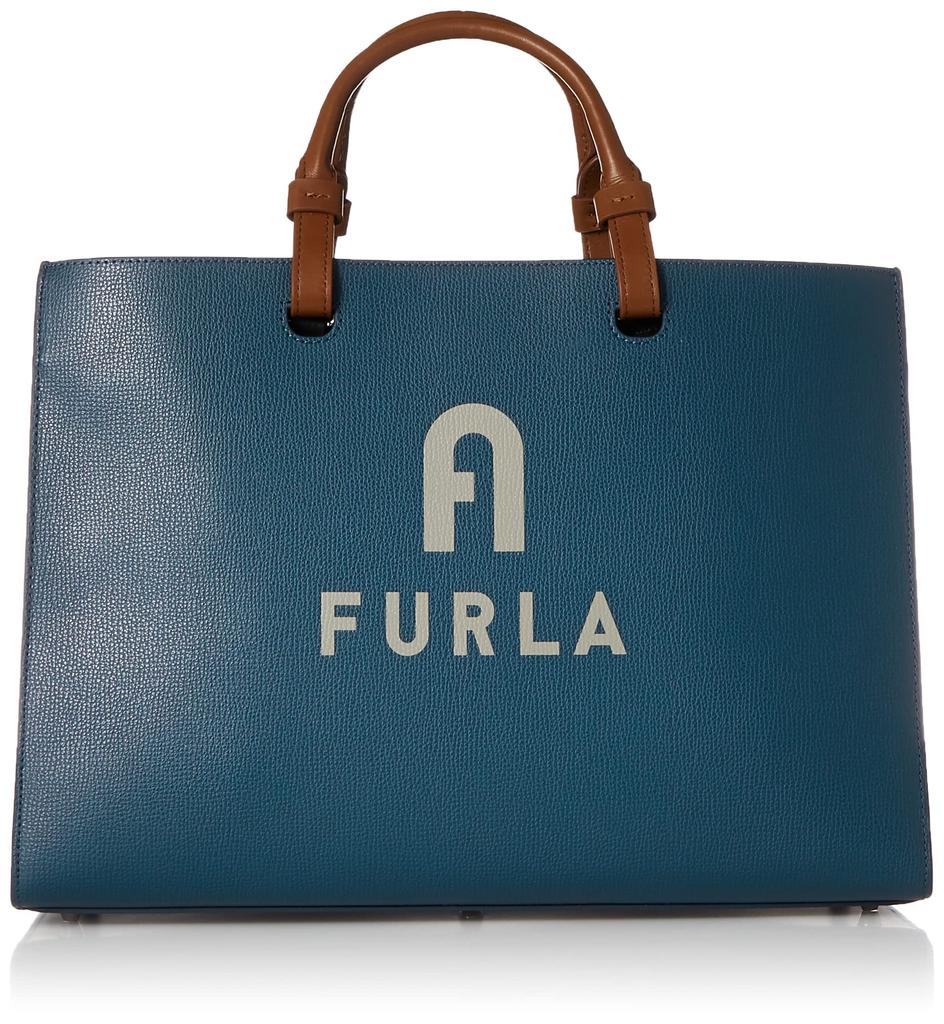 Furla VARSITY STYLE Tote Bag in Blue Jay Marmo Women's + (Product Code c)