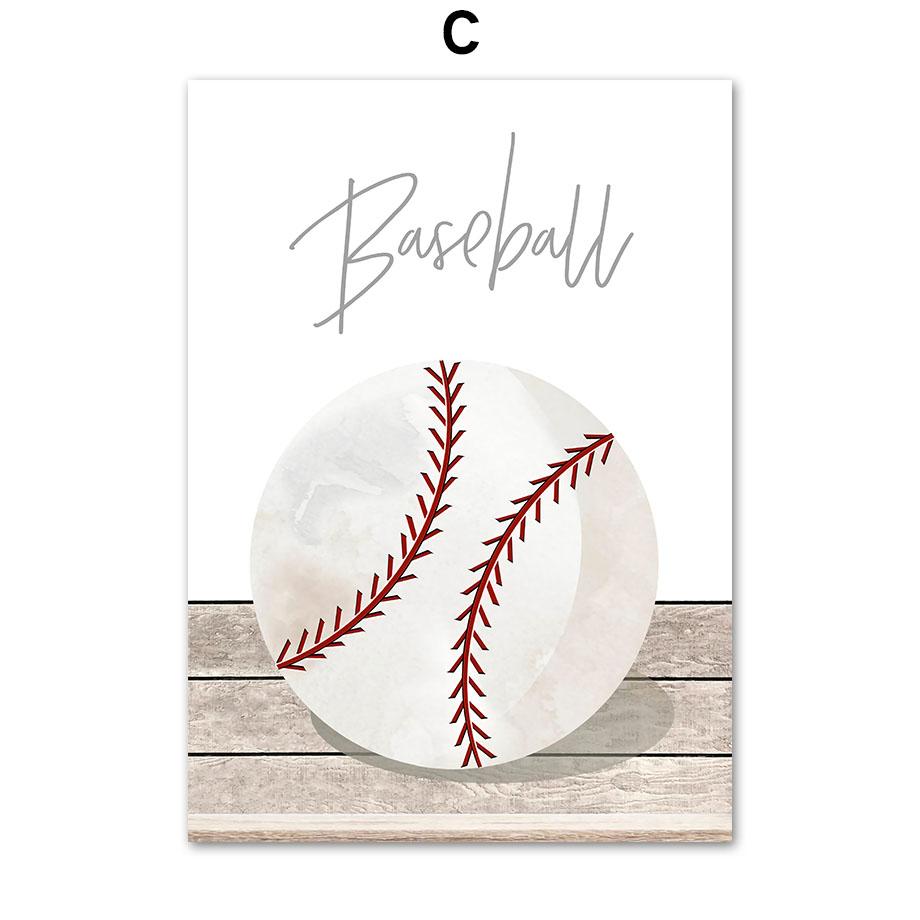 Canvas Painting Football Basketball Baseball Golf Sport Wall Art Home Decoration Posters and Prints Pictures Kids Room Decor No Frame