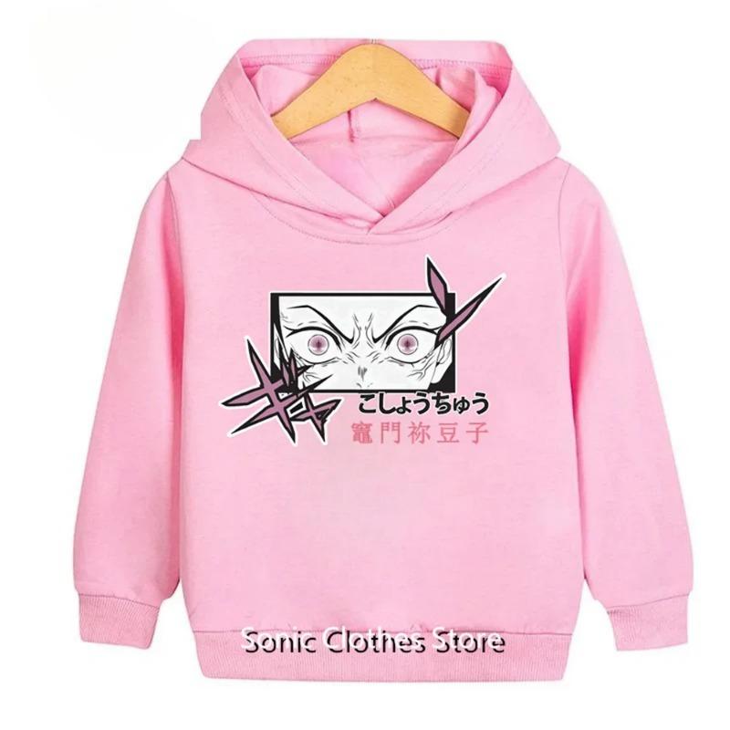 Anime Demon Slayer Hanorace pentru Copii Casual Fete Băieți 3-12 Ani Copii Palton Negru Primăvară Toamnă Modă Hanorace Costum