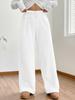 Women's Autumn & Winter Plush Sweatshirt and Loose Casual Pants Set - Solid Color, Warm, and Comfortable Fashion.