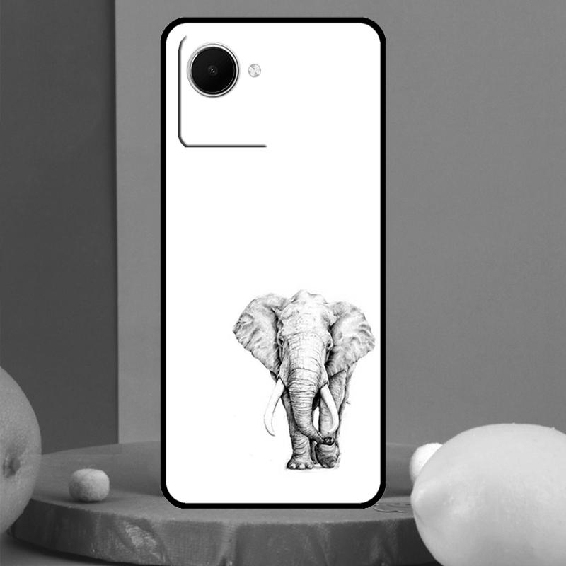 Cute Elephant For Realme C75 C71 C55 C53 C67 C61 C33 C63 C51 10 11 12 13 14 15 Pro Plus C65 GT7 Pro Case
