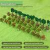 Mini DIY Model Train Landscape Tree Set - Simulated Plastic Trees for Sand Table Crafting