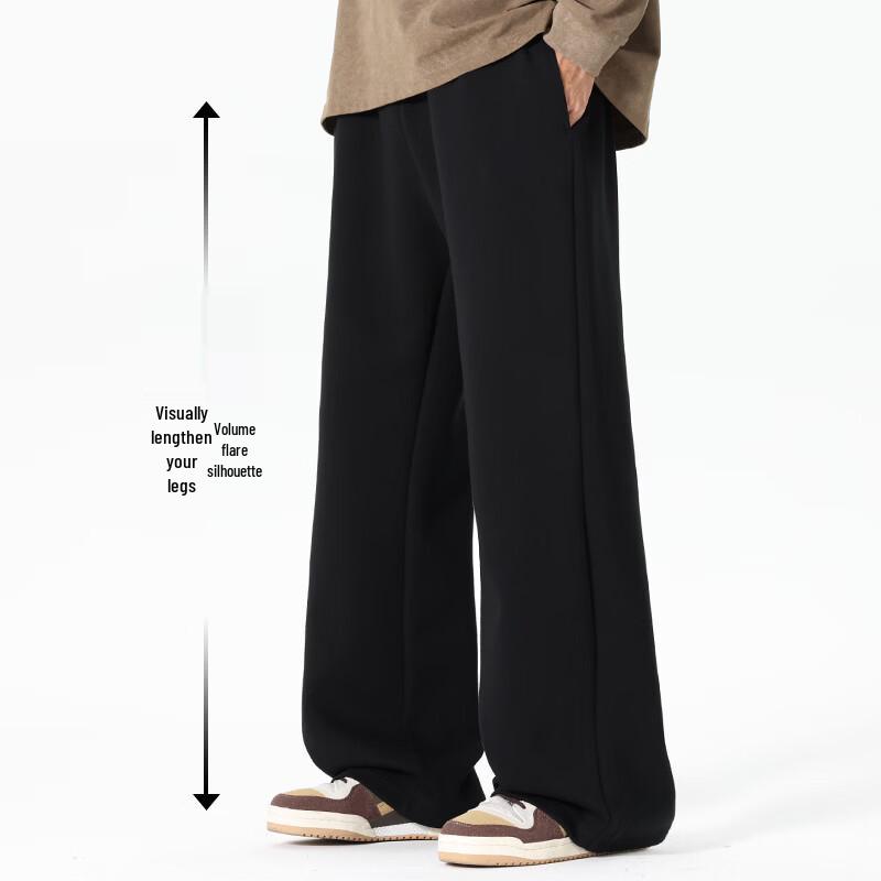 GENIOLAMODE Men's Relaxed Fit Bootcut Trousers