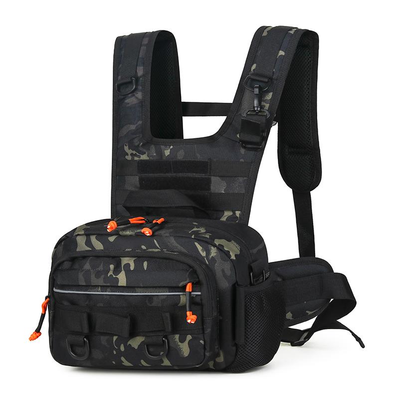 Multifunctional Outdoor Sports Chest Bag Large Capacity New Tactical Chest Bag Camouflage Sports Men's Vest Backpack