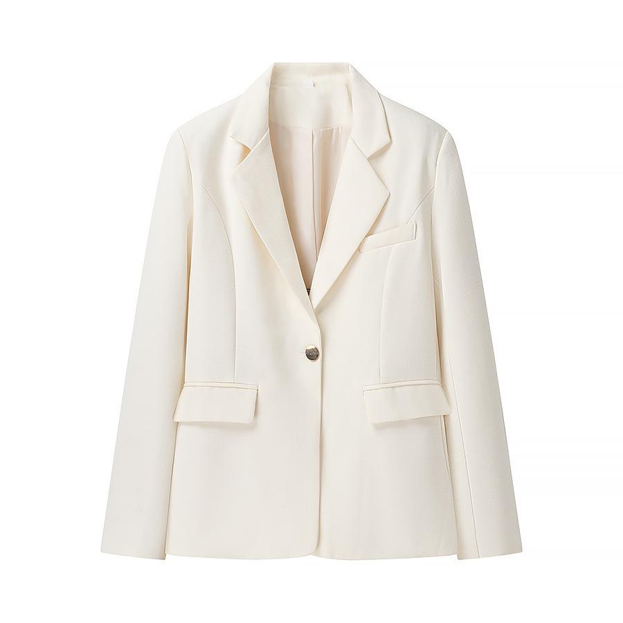 

Temperament Commuting Professional Suit 2025 Long Sleeved Single Button Suit Collar Jacket for Women S