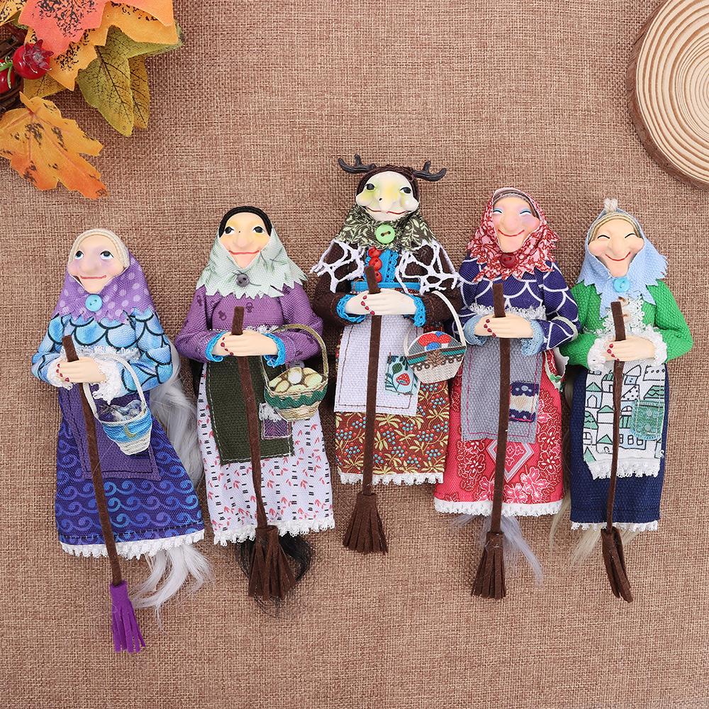 Home Charming Witch Doll Good Luck Handmade Witch Doll  Festive Antique-Inspired Decor