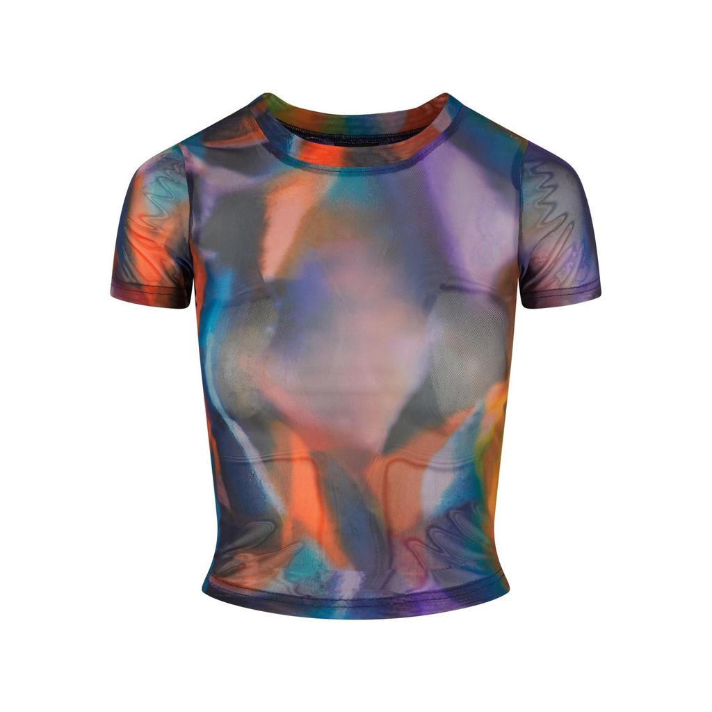 Urban Classics Womens/Ladies All-Over Print Mesh T-Shirt