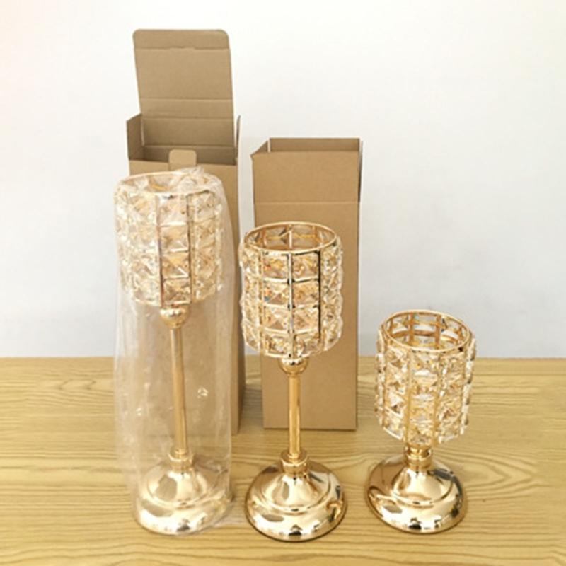 Crystal Candelabra Centerpieces Candle Holder for Wedding Home Holiday Dinner Party Table Decoration Valentine Christmas