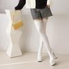 Dámské boty na vysokém podpatku podzimní a zimní nové sexy evropský a americký styl silný podpatek velká velikost kozačky po koleno