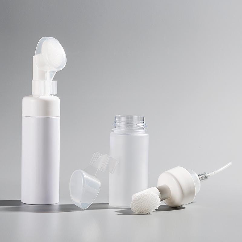 Silicone Brush Head Mousse Bottle - PET Plastic Foam Cleansing Bottle
