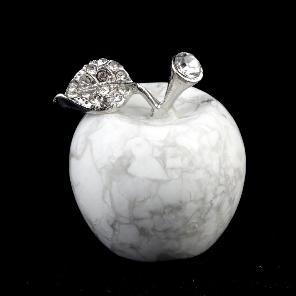 1742-30mm Big Apple Natural Crystal Stone Ornament for Christmas