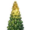 Glass Christmas Tree Ornament with Timer LED Glow Battery Operated Holiday Ambiance Light Seasonal Home Decor