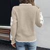 Women's Casual Fashion Elegant Floral  Knitted V-Neck Sweater