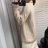 Pullover Sweater Autumn And Winter 2022 Vertical High Neck Sweater Women Loose Slouchy Pullover Solid Knitted Sweater Pullover