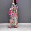 Thai Trendy Brand Spring and Summer Holiday Style Temperament Versatile Loose Printing Retro Long Shirt Dress Women