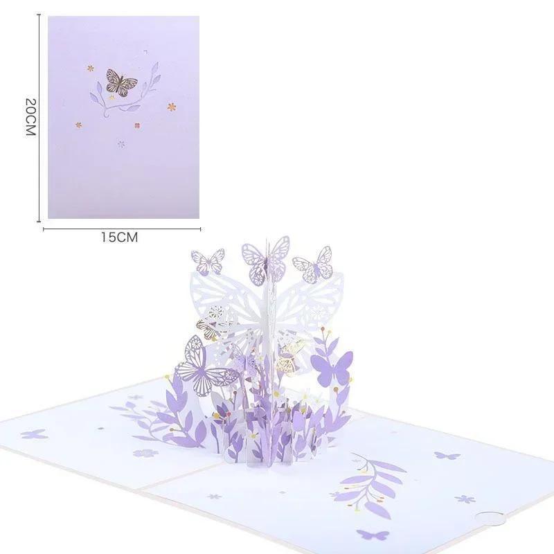 3D Invitation Card Butterfly Greeting Card Stationery Envelope Wedding Invitation Card Gift Valentine Birthday Thank You