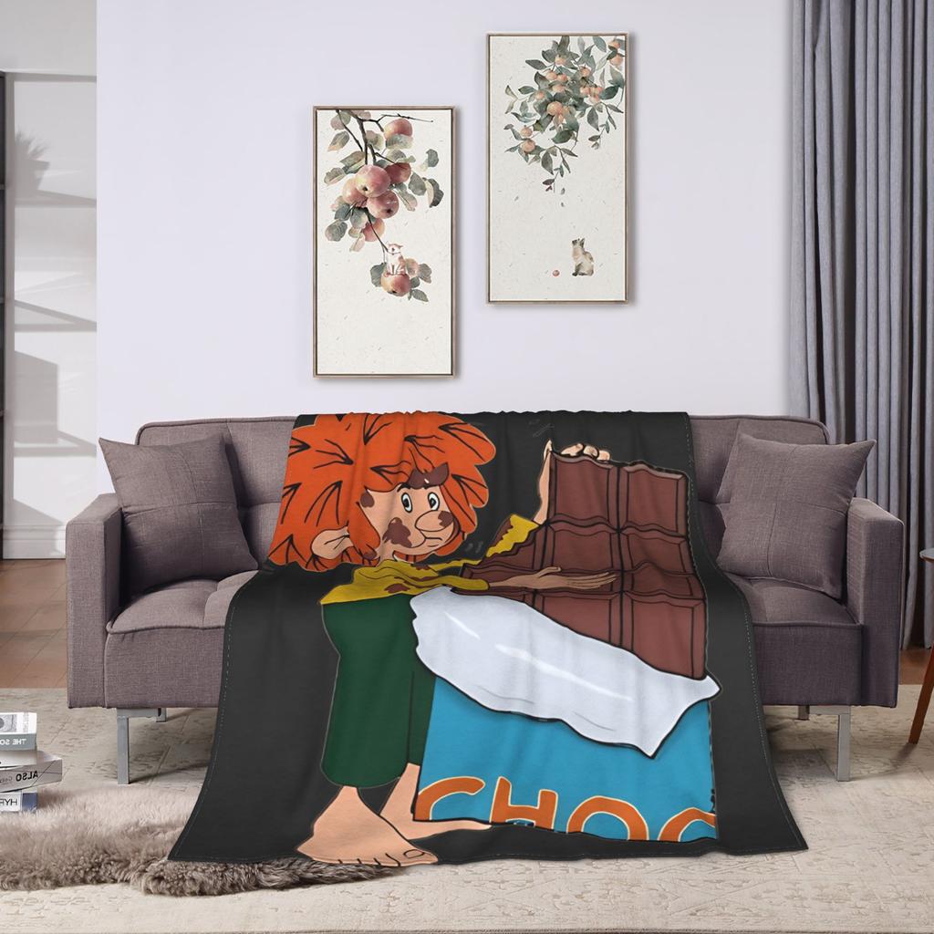 P-Pumuckl Flannel Blanket Winter Chocolate Soft Durable Bedding Throws for Children Couch Bed Fluffy Bedspread Sofa Bed Cover