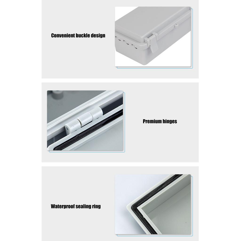 High Strength Plastic Outdoor Electrical Enclosures Weather Resistant Locking Cover For Garden Camping Installations