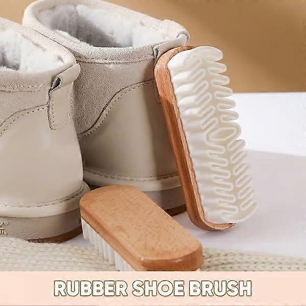 Rubber Shoe Brush, Shoe Brush Eraser, 2-in-1 Cleaner with Rubber Brush Head, Easy-to-Clean Enhanced Dust-Absorbing Texture Design, Safe for Nubuck,