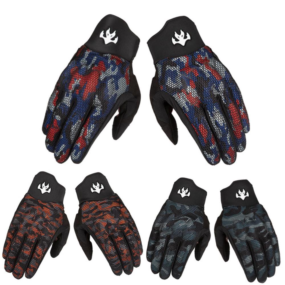 

Grid breathable anti-drop touch screen motorcycle racing riding sports gloves M сірий колір