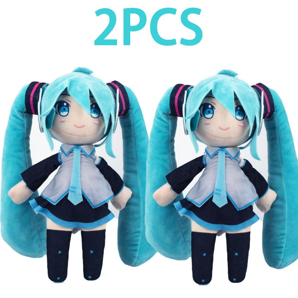 20-29cm Hatsune Miku Kawaii Q Verze Fufu Figurka Plyšová Panenka Anime Periferie Plyšák Sběratelský Model Ozdoba Hračky Dárky