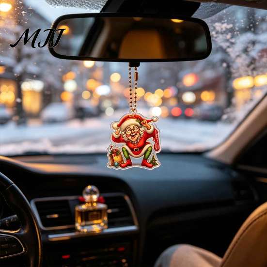 Grandma Themed Party Decorations 12Pcs Funny Old Women Christmas Tree Ornaments, 2D Flat Acrylic Cartoon Decorative Pendants for Garlands Hanging with