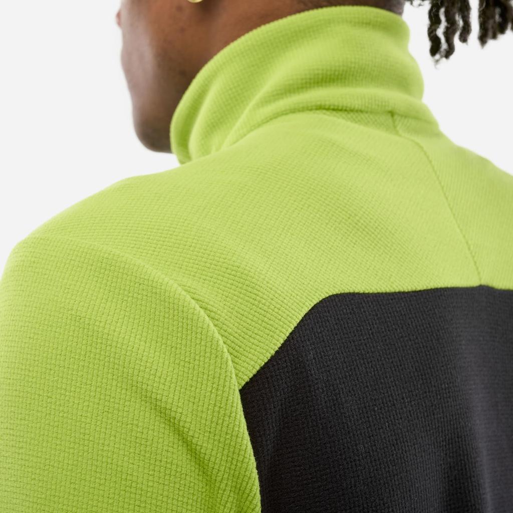 Millet Ubic Light Grid Mountaineering Fleece Jacket MIV10448 Macau Men's Green/Black (New Logo)