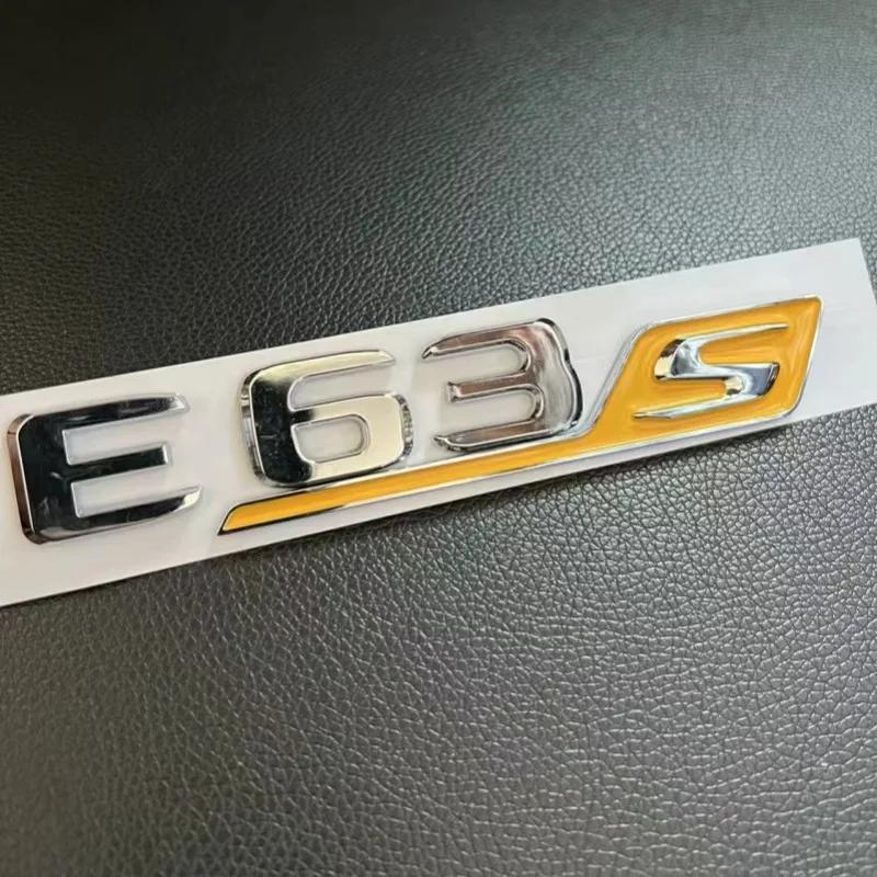 Suitable for ABS Black Auto Letter E63 E63S Logo Logo Sticker Car Luggage Badge Decal Mercedes Benz E63 E63S W213 Accessories