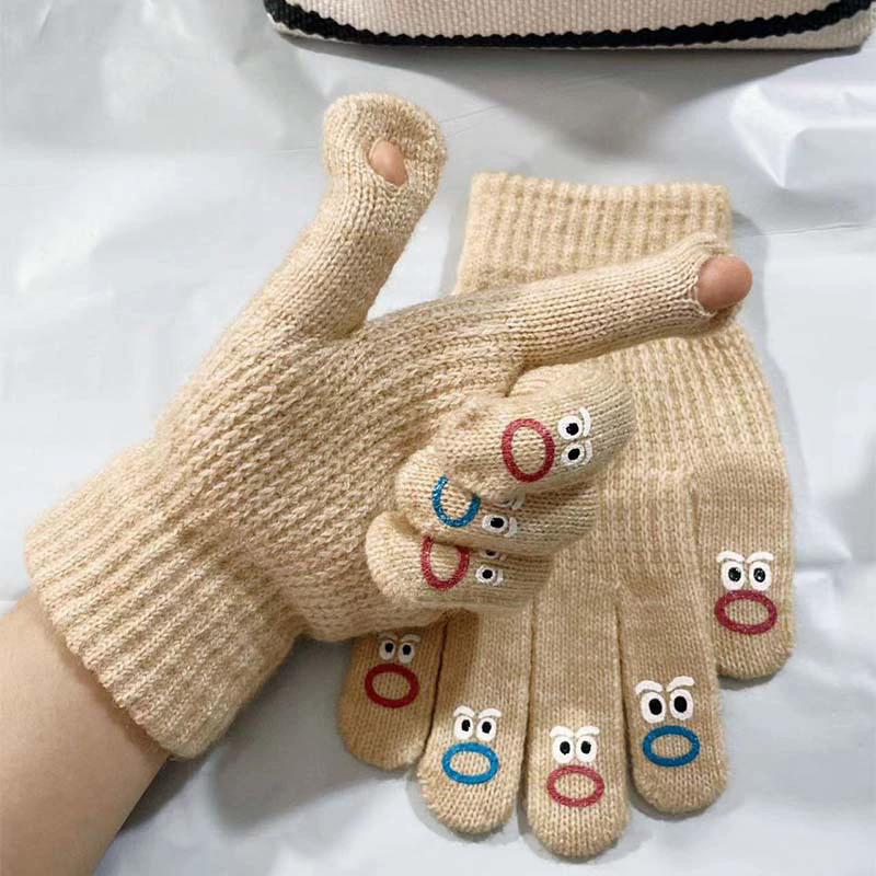 

WTEMPO 1 пара теплых плюшевых перчаток для пары, для велоспорта на открытом воздухе, сенсорные, мягкие перчатки, осенне-зимние, холодостойкие, ветрозащитные, полнопалые перчатки 1pair хаки