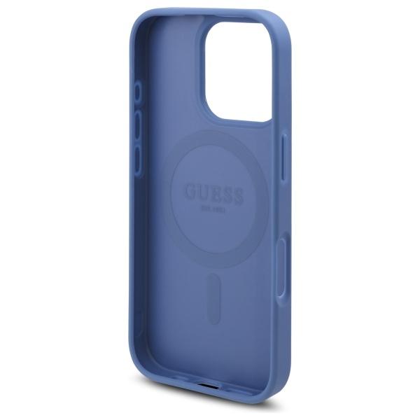 Guess Guhmp16Lp4Ropemcb Iphone 16 Pro    6.3 Blue Hardcase 4G Flowers Print Magsafe