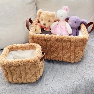 Pluche Speelgoed Opbergdoos Organizer met Handvat Schattig Zacht Ondergoed Handdoek Bad Opbergrek Huisdecoratie Manden Boek Speelgoed Opbergdoos