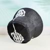 New skull finger pattern bucket hat men and women outdoor travel visor double-sided can wear basin hat