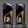 Black Gold Golden Dragon Pattern Glass Phone Case Suitable for Samsung Galaxy S26 S25 S24 S22 S21 S20 FE/Ultra/Plus Anti Drop
