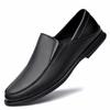 Newest Classic Men'S Loafers Genuine Leather Casual Shoes Men Soft Slip On Black Flats Male Business Hollow Breathable Dress Shoes