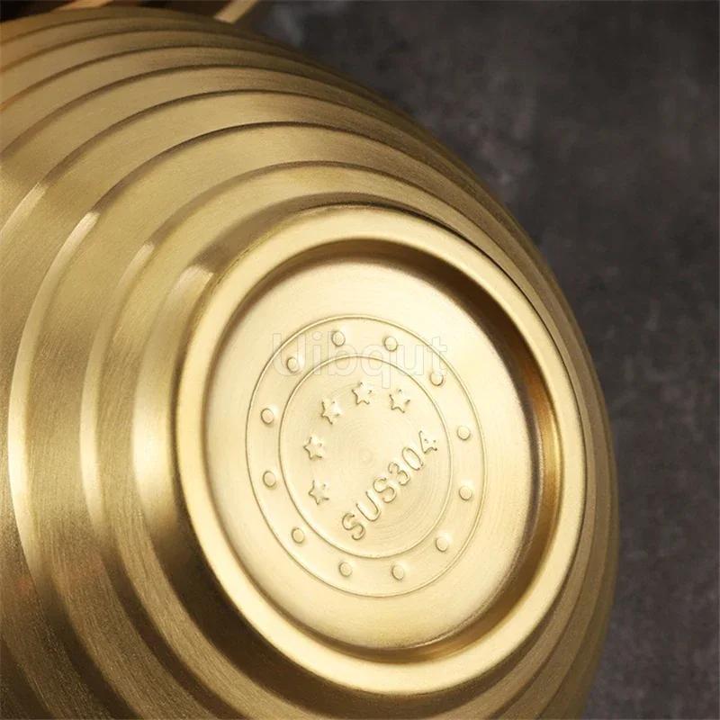 304 Stainless Steel Mixing Golden Hat Disc Korean Noodle Tableware Japanese Ramen Bowls Insulated Soup Ramen Bowl Bowlset