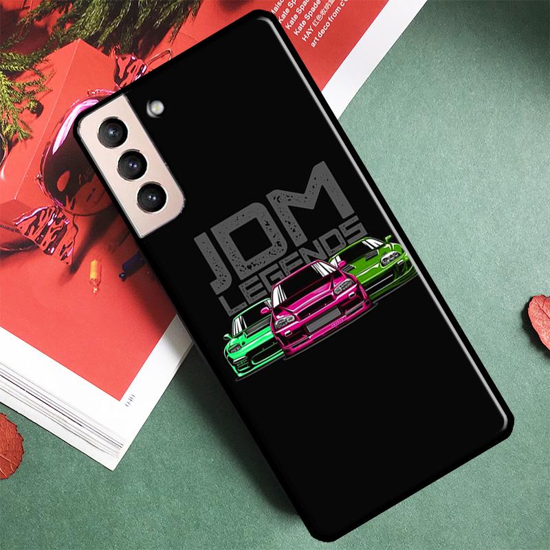 Japan JDM Car Phone Case For Samsung Galaxy S24 Ultra S9 S10 S20 S21 S22 S23 S25 Plus S24 FE Back Cover