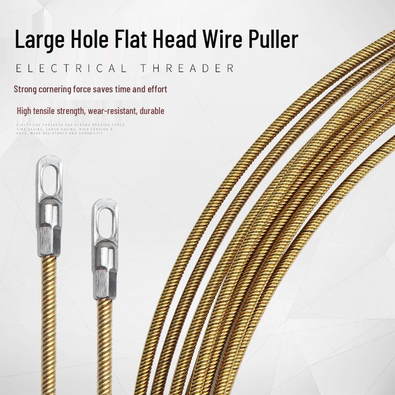 

Стальной электрический кабелеукладчик с плоской головкой и резиновым покрытием: Инструмент для прокладки кабеля Flat Head Spring Steel Wire 10m