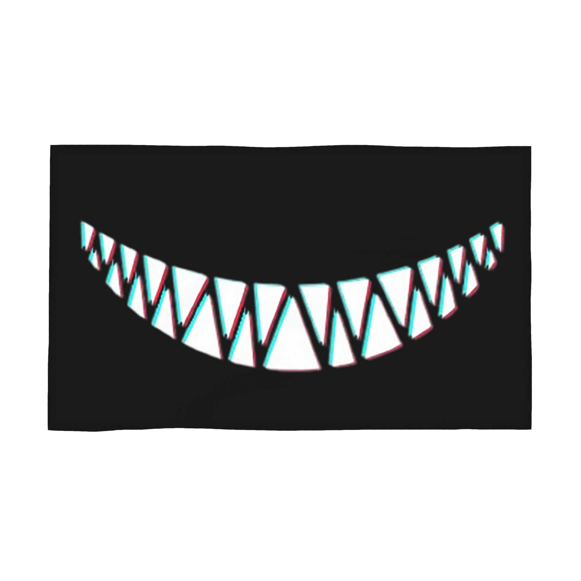 

Beautiful Smile with Sharp Demon Teeth Soft Face Towel Quick Dry Pool Bath Cotton Towels Breathable W40*H60(CM)