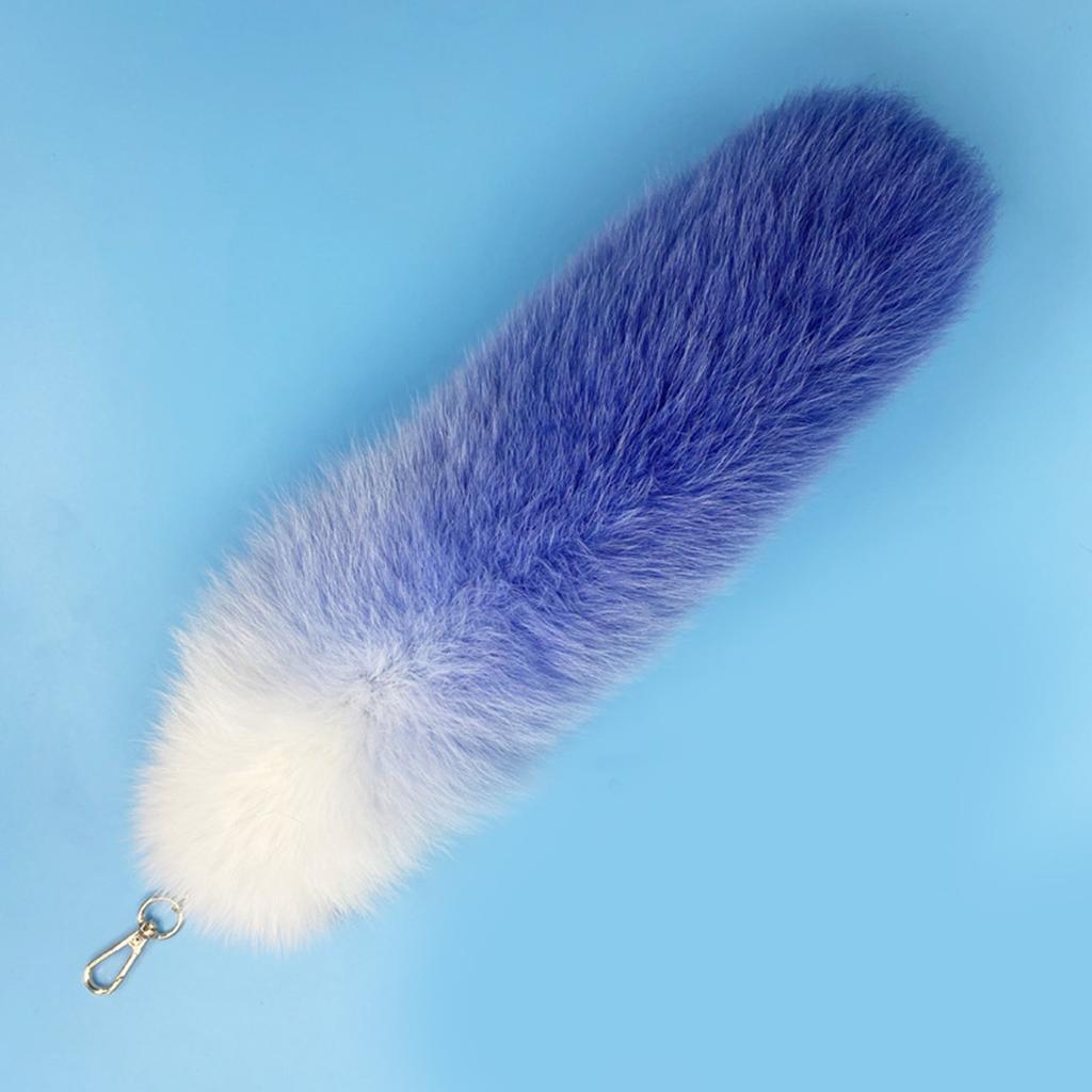 Fashionable Foxes Tail Keychain Charm Stylish Keyring Multipurpose Colorful Bag Pendant Accessory for Women Ladies