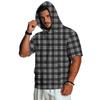 Men's Casual Vintage Lightweight Short Sleeve Hoodie Camouflage Print