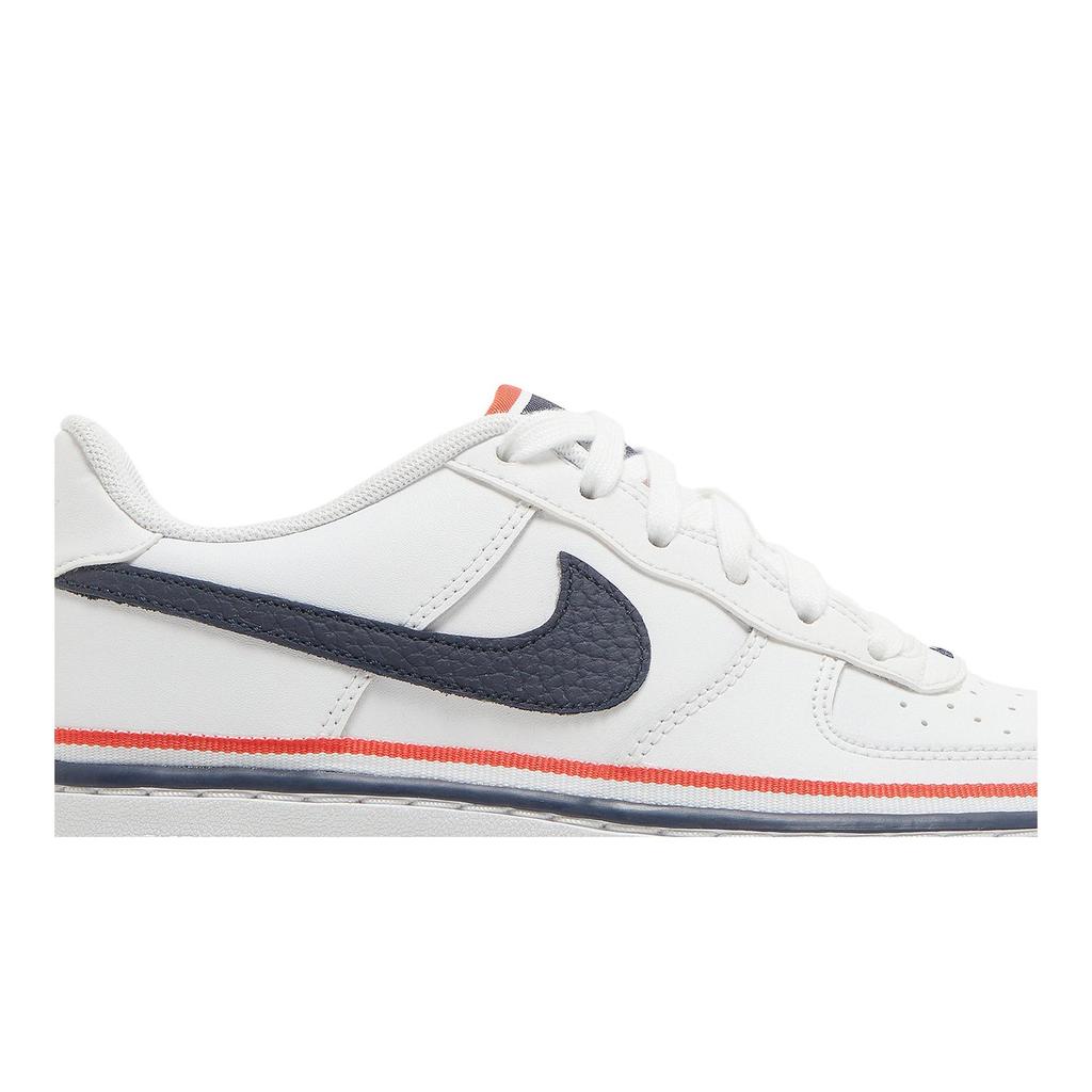 Nike Air Force 1 LV8 1 Grade School 'White Concord' (Unisex) White / University Red / Concord Kids' Skateboarding Shoes CW0984 100