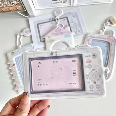 Cartoon Mobile Phone Camera Shaped PVC Card Holder Kpop Idol Photocard Protection Cover Korean Ins Photo Storage Case Pendant