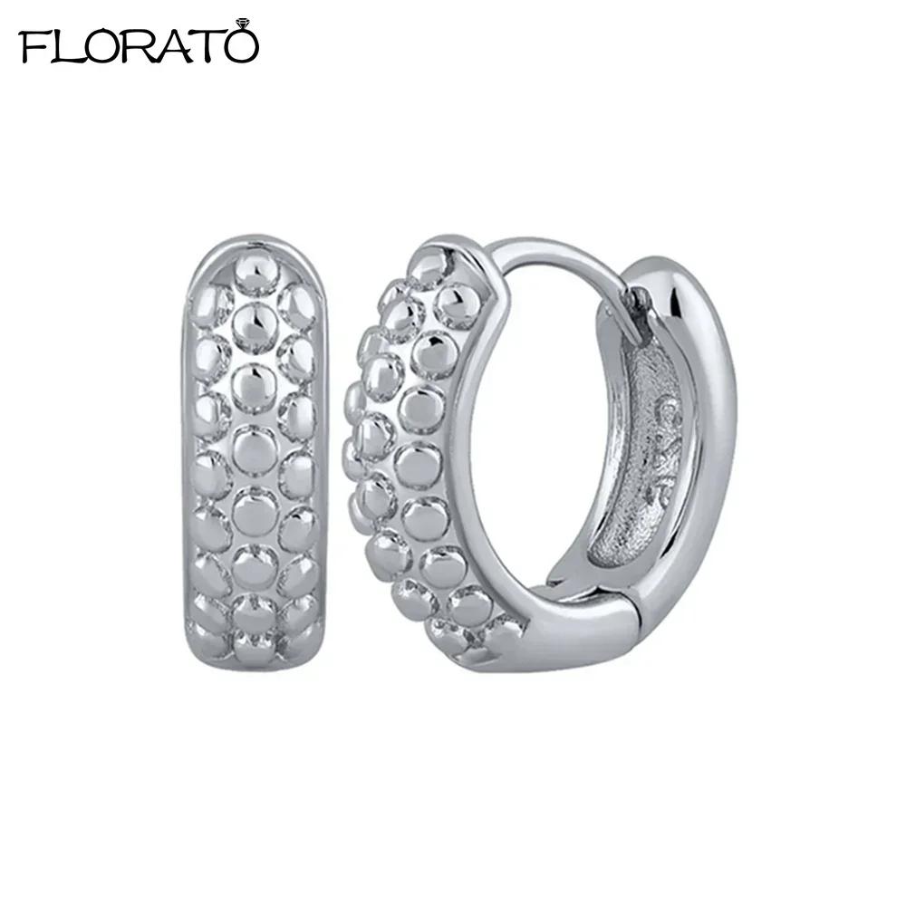 925 Silver Ear Needle Simple 10/15/25mm Hoop Earrings for Women Round Dangle Gold Earrings Fashion Korean Jewelry
