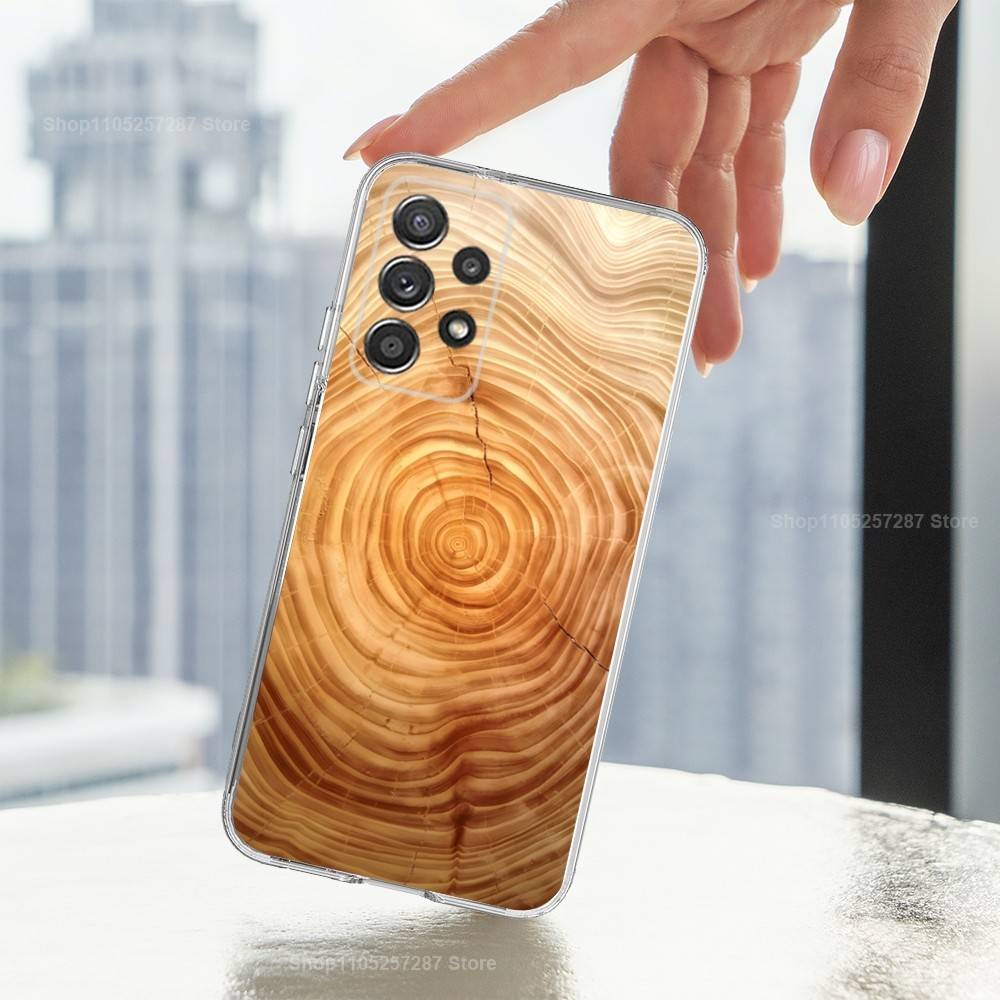 Wood Texture Natural Case For Samsung A30,71,51,S9,10,20,Ultra,Lite,S22,FE,23,21,PIus,Transparent, Silicone