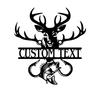 Custom Deer and Fish Metal Wall Art, Personalized Metal Sign for Living Room, Rustic Fishing Decor for Bedroom, Unique Outdoor Garden Gift